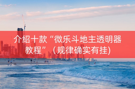 介绍十款“微乐斗地主透明器教程”（规律确实有挂)