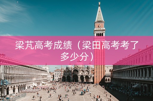 梁芃高考成绩（梁田高考考了多少分）