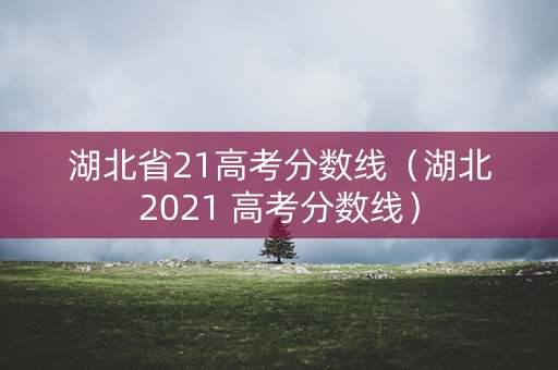 湖北省21高考分数线（湖北2021 高考分数线）