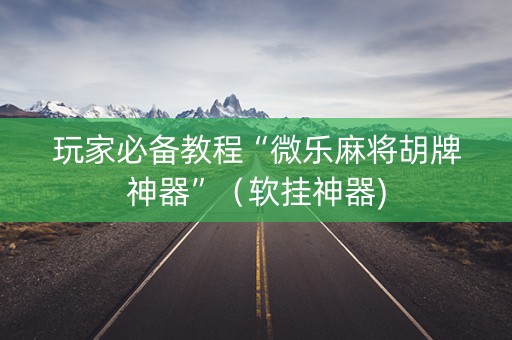 玩家必备教程“微乐麻将胡牌神器”（软挂神器)