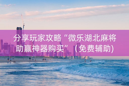 分享玩家攻略“微乐湖北麻将助赢神器购买”（免费辅助)
