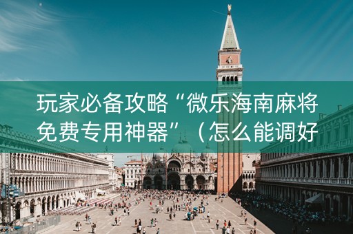 玩家必备攻略“微乐海南麻将免费专用神器”（怎么能调好牌)