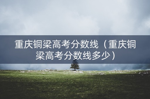 重庆铜梁高考分数线（重庆铜梁高考分数线多少）