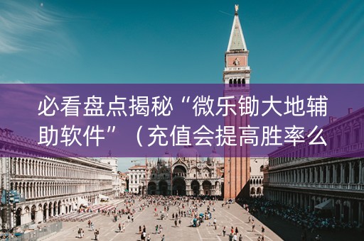 必看盘点揭秘“微乐锄大地辅助软件”（充值会提高胜率么)