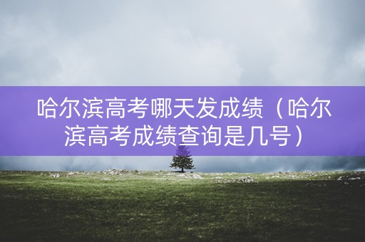 哈尔滨高考哪天发成绩（哈尔滨高考成绩查询是几号）