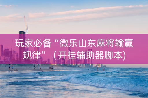 玩家必备“微乐山东麻将输赢规律”（开挂辅助器脚本)
