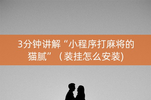 3分钟讲解“小程序打麻将的猫腻”（装挂怎么安装)