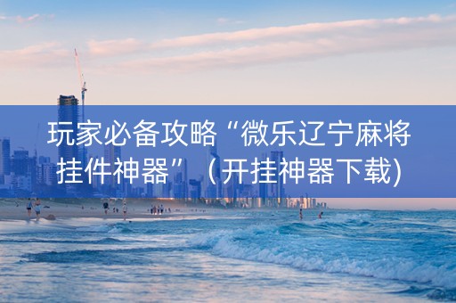 玩家必备攻略“微乐辽宁麻将挂件神器”（开挂神器下载)