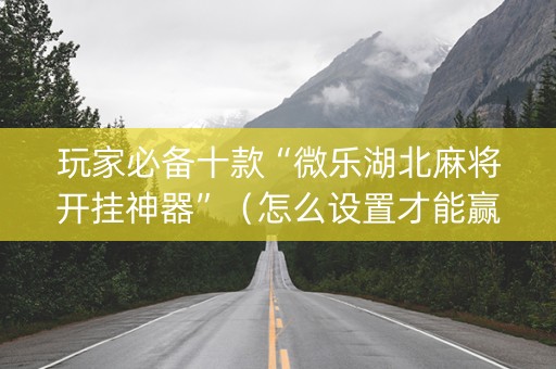 玩家必备十款“微乐湖北麻将开挂神器”（怎么设置才能赢)
