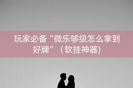 玩家必备“微乐够级怎么拿到好牌”（软挂神器)