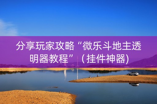 分享玩家攻略“微乐斗地主透明器教程”（挂件神器)