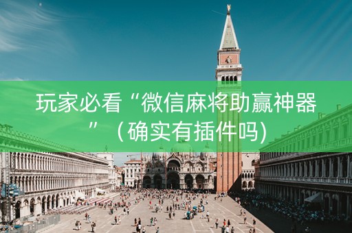玩家必看“微信麻将助赢神器”（确实有插件吗)
