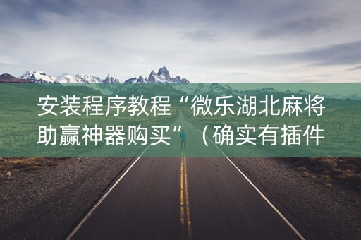 安装程序教程“微乐湖北麻将助赢神器购买”（确实有插件吗)