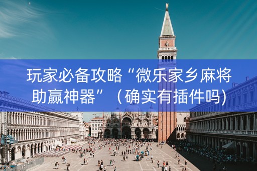 玩家必备攻略“微乐家乡麻将助赢神器”（确实有插件吗)
