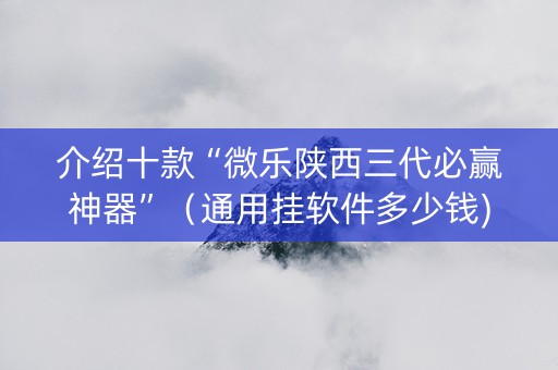 介绍十款“微乐陕西三代必赢神器”（通用挂软件多少钱)