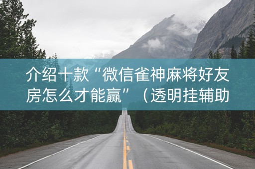 介绍十款“微信雀神麻将好友房怎么才能赢”（透明挂辅助器)