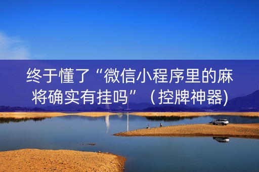 终于懂了“微信小程序里的麻将确实有挂吗”（控牌神器)