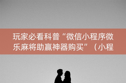 玩家必看科普“微信小程序微乐麻将助赢神器购买”（小程序辅助软件)