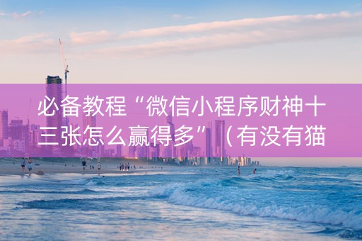 必备教程“微信小程序财神十三张怎么赢得多”（有没有猫腻)