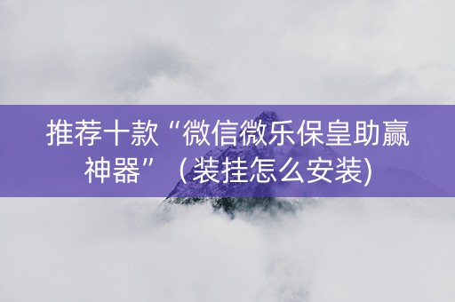 推荐十款“微信微乐保皇助赢神器”（装挂怎么安装)