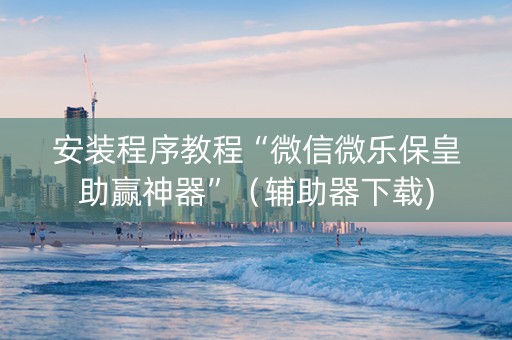 安装程序教程“微信微乐保皇助赢神器”（辅助器下载)