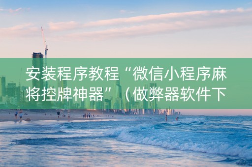 安装程序教程“微信小程序麻将控牌神器”（做弊器软件下载)