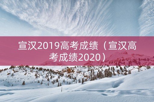 宣汉2019高考成绩（宣汉高考成绩2020）