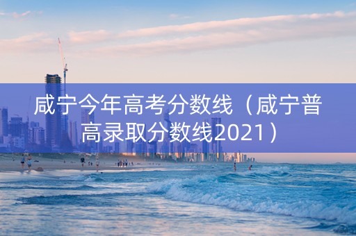 咸宁今年高考分数线（咸宁普高录取分数线2021）