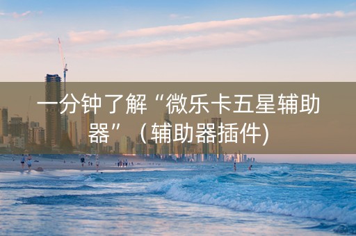 一分钟了解“微乐卡五星辅助器”（辅助器插件)