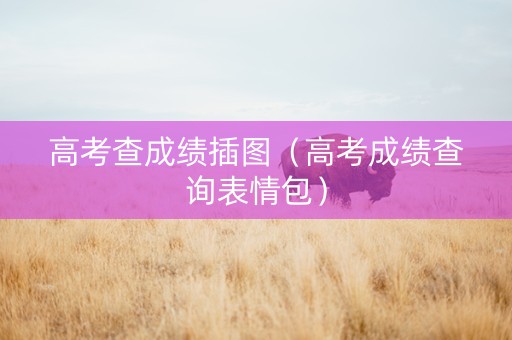 高考查成绩插图（高考成绩查询表情包）