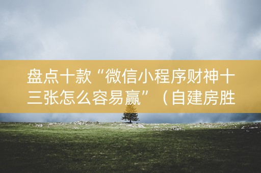 盘点十款“微信小程序财神十三张怎么容易赢”（自建房胜负规律)
