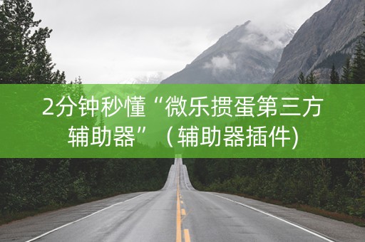 2分钟秒懂“微乐掼蛋第三方辅助器”（辅助器插件)