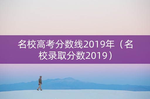 名校高考分数线2019年（名校录取分数2019）