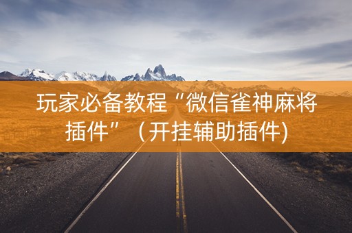玩家必备教程“微信雀神麻将插件”（开挂辅助插件)