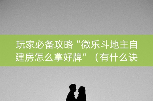玩家必备攻略“微乐斗地主自建房怎么拿好牌”（有什么诀窍)