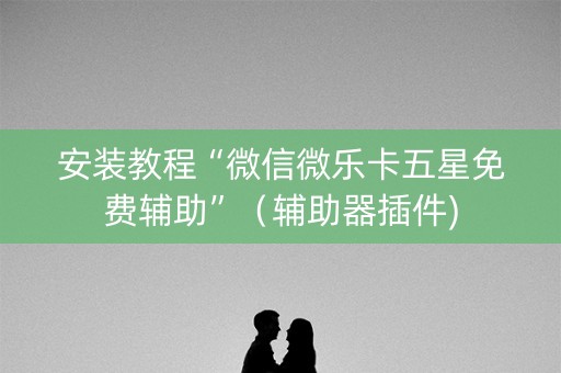 安装教程“微信微乐卡五星免费辅助”（辅助器插件)