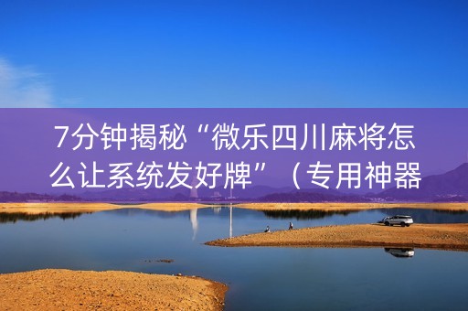 7分钟揭秘“微乐四川麻将怎么让系统发好牌”（专用神器)