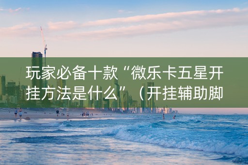 玩家必备十款“微乐卡五星开挂方法是什么”（开挂辅助脚本)