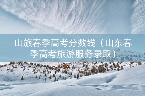 山旅春季高考分数线（山东春季高考旅游服务录取）
