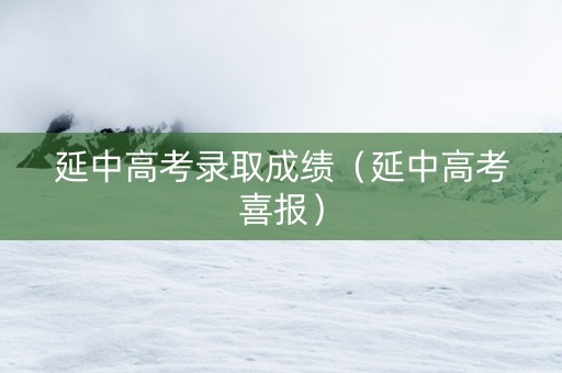 延中高考录取成绩（延中高考喜报）