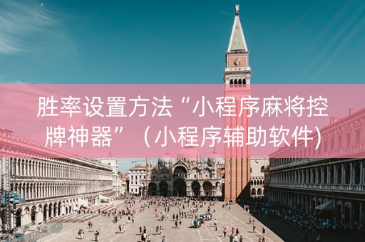 胜率设置方法“小程序麻将控牌神器”（小程序辅助软件)