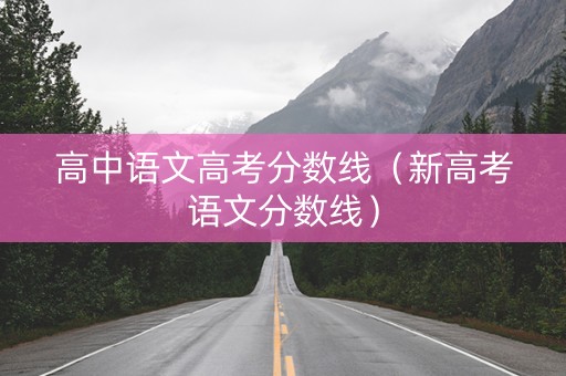 高中语文高考分数线（新高考语文分数线）