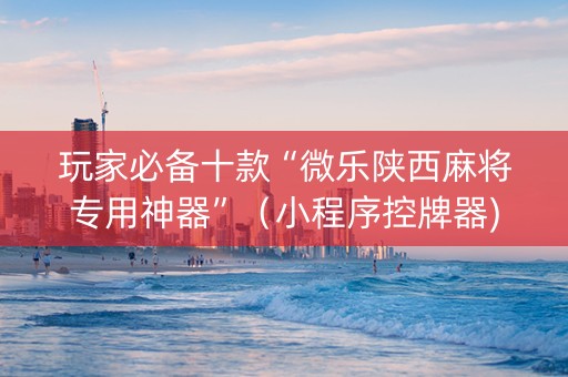 玩家必备十款“微乐陕西麻将专用神器”（小程序控牌器)