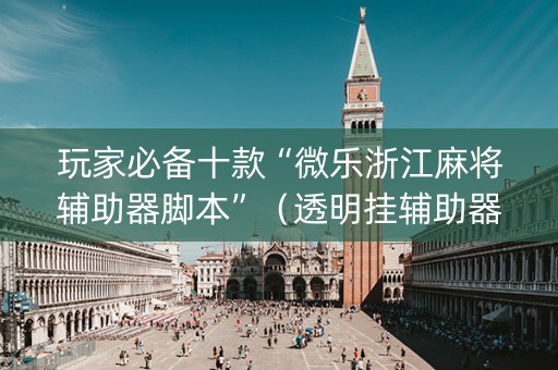 玩家必备十款“微乐浙江麻将辅助器脚本”（透明挂辅助器)
