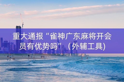 重大通报“雀神广东麻将开会员有优势吗”（外辅工具)