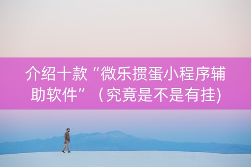 介绍十款“微乐掼蛋小程序辅助软件”（究竟是不是有挂)