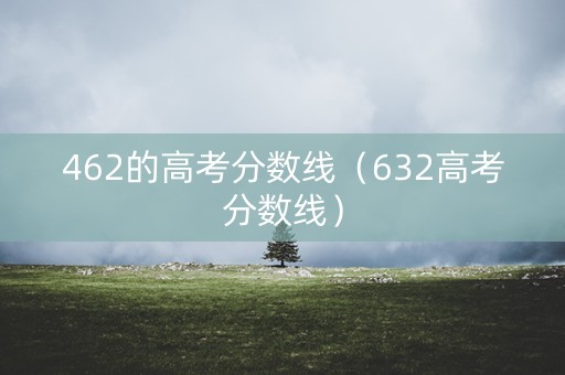 462的高考分数线（632高考分数线）