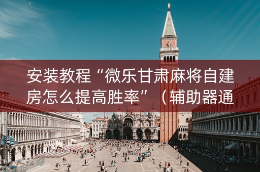 安装教程“微乐甘肃麻将自建房怎么提高胜率”（辅助器通用版)
