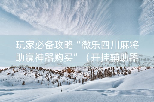 玩家必备攻略“微乐四川麻将助赢神器购买”（开挂辅助器插件)