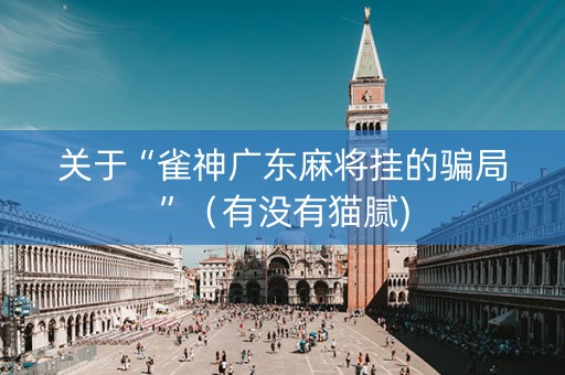 关于“雀神广东麻将挂的骗局”（有没有猫腻)